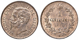 Savoia. Vittorio Emanuele II re d’Italia (1861-1878). Centesimo 1867 (Torino) CU. Pagani 566. MIR 1095h. Molto raro. FDC