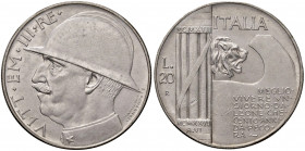 Savoia. Vittorio Emanuele III re d’Italia (1900-1946). Da 20 lire 1928/VI AG. Pagani 680. MIR 1129a. Periziata Mario Provvisier SPL/FDC. Migliore di S...