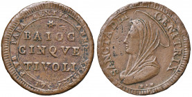 Tivoli. Pio VI (1775-1799). Madonnina da 5 baiocchi 1797 anno XXIII CU gr. 17,95. Muntoni 423. Berman 3151. Buon BB