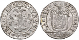 Venezia. Francesco Erizzo (1631-1646). Scudo della croce (sigle V-D; Vincenzo Diedo massaro) AR gr. 31,70. Paolucci 9. Fondi brillanti, q.FDC
