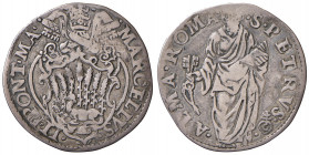 Marcello II (9 aprile – 1 maggio 1555). Roma. Giulio (armetta Girolamo Ceuli) AG gr. 2,83. Muntoni 5. Berman 1032. MIR 1016/5. Molto raro. q.BB