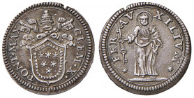 Clemente X (1670-1676). Roma. Mezzo grosso AG gr. 0,76. Muntoni 48. Berman 2034. MIR 1968/1. Raro. q.SPL
