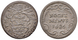 Innocenzo XI (1676-1689). Roma. Mezzo grosso AG gr. 0,72. Muntoni 212. Berman 2127. MIR 2039/11. SPL