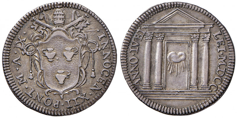 Innocenzo XII (1691-1700). Roma. Giulio anno santo 1700/IX AG gr. 3,01. Muntoni ...