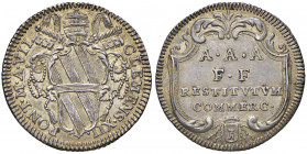 Clemente XII (1730-1740). Roma. Giulio anno VII AG gr. 2,85. Muntoni 98. Berman 2646. Patina di medagliere, SPL