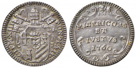 Clemente XIII (1758-1769). Roma. Grosso 1760 anno II AG gr. 1,35. Muntoni 26. Berman 2905. Patina iridescente, SPL