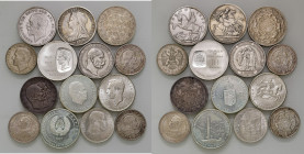 Stati esteri. Lotto di quattordici monete. Esemplari d’argento di varie nazioni del sec. XX AG (14). Da BB a FS
