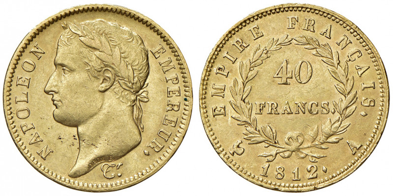 Francia. Napoleone I imperatore (1804-1814). Da 40 franchi 1812 (Parigi) AV gr. ...