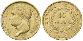 Francia. Napoleone I imperatore (1804-1814). Da 40 franchi 1812 (Parigi) AV gr. 12,88. Friedberg 505. q.SPL