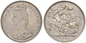 Regno Unito. Vittoria (1837-1901). Corona 1887 (Londra) AG. Seaby 3921. q.FDC/FDC