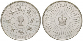 Regno Unito. Elisabetta II (1952-). Da 5 sterline 1993 AG. Seaby 4302. FS