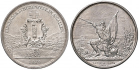 Svizzera. Confederazione (1848-). Da 5 franchi 1874 AG. Tiri federali S. Gallo. FDC