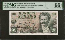 AUSTRIA. Oesterreichische Nationalbank. 100 Schilling, 1960 (ND 1961). P-138a. PMG Gem Uncirculated 66 EPQ.

Estimate: $100.00 - $200.00