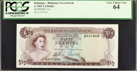 BAHAMAS. The Bahamas Government. 1/2 Dollar, 1965. P-17a. PCGS Currency Very Choice New 64.

Estimate: $75.00 - $150.00