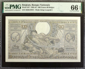 BELGIUM. Nationale Bank Van Belgie. 100 Francs-20 Belgas, 1933-43. P-107. PMG Gem Uncirculated 66 EPQ.

Dated 19-03-43.

Estimate: $200.00 - $300....