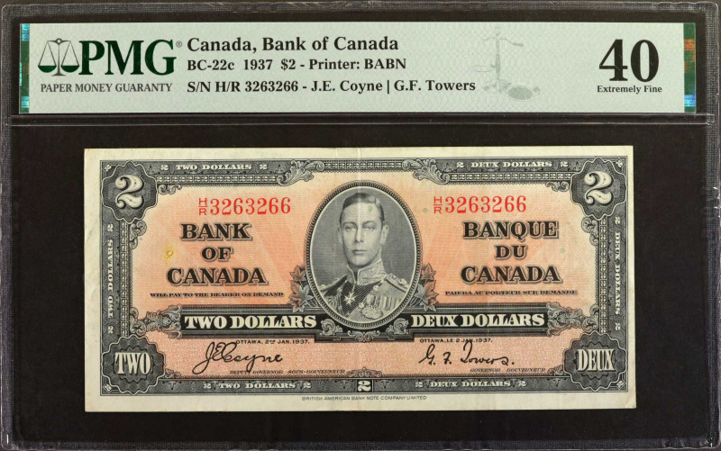 CANADA. Lot of (5). Bank of Canada. 1 to 10 Dollars, 1937-86. P-BC-21c, BC-22c, ...
