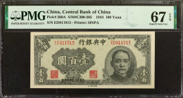 CHINA--REPUBLIC. Central Bank of China. 100 Yuan, 1944. P-260A. PMG Superb Gem Uncirculated 67 EPQ.

Estimate: $75.00 - $150.00
