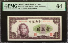 CHINA--REPUBLIC. Central Bank of China. 10,000 Yuan, 1947. P-322. PMG Choice Uncirculated 64.

Estimate: $50.00 - $100.00