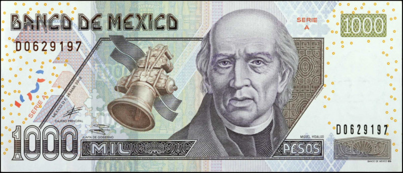 MEXICO. Banco de Mexico. 1000 Pesos, 2002. P-121. About Uncirculated.

Estimat...