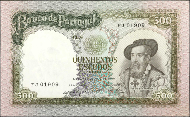 PORTUGAL. Banco de Portugal. 500 Escudos, 1958. P-162. Extremely Fine.

Estima...