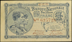 BELGIUM. Banque Nationale de Belgique. 1 Franc, April 27th, 1920. P-92. Extremely Fine.

An elusive date of April 27th, 1920.

From the Maximus Es...