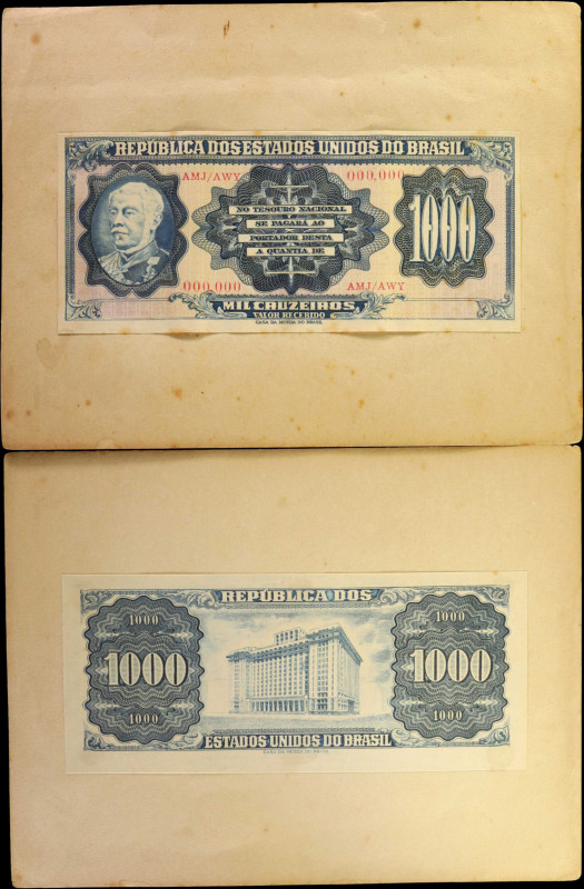 BRAZIL. Republica dos Estados Unidos do Brasil. 1000 Cruzeiros, 1949. P-Unlisted...