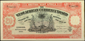 BRITISH WEST AFRICA. The West African Currency Board. 20 Shillings, January 2nd, 1928. P-8ax. Counterfeit. Extremely Fine.

Dated 2nd January, 1928....