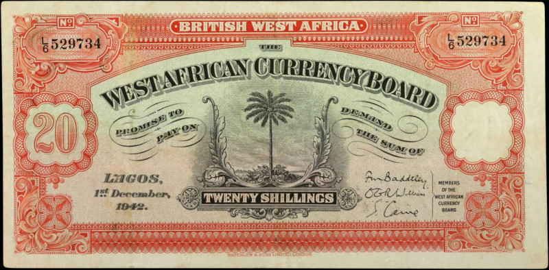 BRITISH WEST AFRICA. The West African Currency Board. 20 Shillings, December 1st...