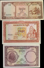 CAMBODIA. Lot of (3). Banque Nationale du Cambodge. 5, 10 & 20 Riels, ND (1955-57). P-2, 3 & 5a. Extremely Fine to Uncirculated.

A set of three 1st...