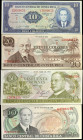 COSTA RICA. Lot of (4). Banco Central de Costa Rica. 10 to 100 Colones, 1970-93. P-230, 238c, 239 & 261. About Uncirculated to Uncirculated.

32mm w...