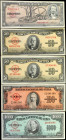 CUBA. Banco Nacional De Cuba. 10, 50, 100 & 1000 Pesos, 1950-60. P-81a, 81b, 82d, 84 & 88c. About Uncirculated.

P-81a 50 Pesos has the AA block; P-...
