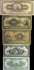PERU. Lot of (5). El Banco Central de Reserva del Peru. 5, 10, 50 & 500 Soles de Oro, 1933-52. P-66A, 67A, 68, 70a & 74. Fine to Choice Extremely Fine...