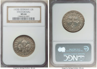 Strasbourg. Free City Groschen or 12 Assis ND (c. 1630) MS64 NGC, KM150 (listed under German States), Boudeau-1349. A bold example, presenting wonderf...