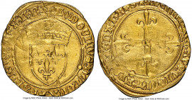 Louis XII (1498-1515) gold Ecu d'Or au Soleil (from 1498) ND VF Details (Scratches) NGC, Limoges mint (pellet beneath 10th letter), Fr-323, Dup-647. 3...