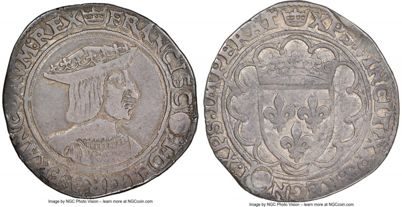 François I Teston ND (1515-1547) VF Details (Plugged) NGC, Paris mint (pellet be...