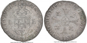 Louis XIII Quinzain (15 Deniers) 1641-A VF Details (Environmental Damage) NGC, Paris mint, KM116, Gad-22 (R5), Dup-1344. A verifiably scarce billon is...