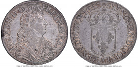 Louis XIV Ecu 1682-A AU Details (Cleaned) NGC, Paris mint, KM226.1, Dav-3805, Gad-210 (R), Dup-1493, Sobin-19 (R2). Ecu a la cravate. A wholly attract...