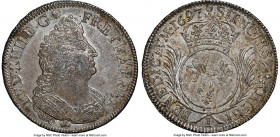 Louis XIV Ecu 1697-I MS61 NGC, Limoges mint, KM298.10, Dav-3813, Gad-217 (unpriced), Dup-1520A, L4L-260 (R2), Sobin-Unl. Ecu aux palmes. A wholly orig...