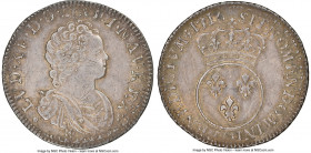 Louis XV 1/4 Ecu 1716-A MS61 NGC, Paris mint, KM419.1, Gad-302, Dup-1653. 1/4 Ecu Vertugadin. Flan Reforme. Showcasing an advanced visual character, w...