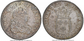 Louis XV 1/3 Ecu 1720-B MS63 NGC, Rouen mint, KM457.3, cf. Gad-306 (for Flan Neuf), Dup-1667A. 1/3 Ecu de France. Flan Reforme, trefoil below bust. Wh...