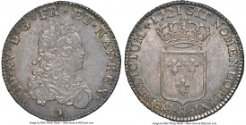 Louis XV 1/3 Ecu 1721-R MS65 NGC, Orleans mint, KM457.18, Gad-306 (R), Dup-1667. 1/3 Ecu de France. Flan Neuf. Wholly mesmerizing and one of just two ...