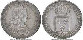Louis XV Ecu 1723-A XF45 NGC, Paris mint, KM459.1, dav-1328, Gad-319 (R2), Dup-1665A, Sobin-56 (R2). Ecu de France. Flan Neuf. Pewter patina abounds t...