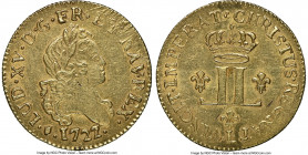 Louis XV gold Louis d'Or 1722-L MS61 NGC, Bayonne mint, KM461.11, Gad-337 (R2), Dup-1635. Louis d'Or aux 2L. Flan Neuf. A luminous and admirably prese...