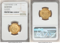 Louis XV gold Louis d'Or 1724-Y AU Details (Cleaned) NGC, Bourges mint, KM470.23, Gad-339 (R2), Dup-1638. Large palms variety. Far finer than the assi...