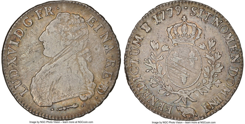 Louis XVI Ecu 1779-(cow) VF35 NGC, Pau mint, KM572, Dav-1334, Sobin-1316 (R1). S...