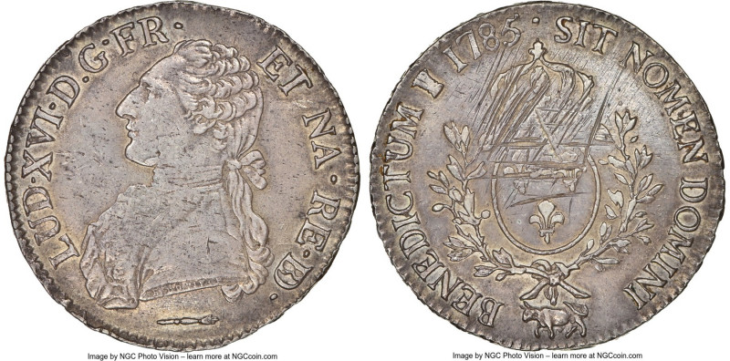 Louis XVI Ecu 1785-(cow) XF45 NGC, Lille mint, KM572, Dav-1334, Gad-356a. Modera...