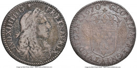 Louis XIV 5 Sols (1/12 Ecu) 1670-A F15 NGC, Paris mint, KM199.1 (under France), Br-502 (R4), LeRoux-251 (R7), Zay, Histoire monétaire des colonies fra...