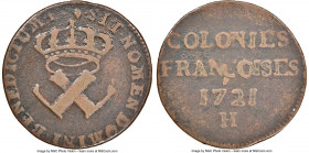 Louis XV 9 Deniers 1721-H VF20 Brown NGC, La Rochelle mint, KM5.2, Br-506 (R2), Lec-191. A more extensively circulated example, as is typical for the ...
