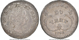 Isles du Vent. French Protectorate - Louis XV 6 Sols 1731-H AU58 NGC, La Rochelle mint, KM-C1, Gad-1, Lec-1. A coin which exists very much on the cusp...
