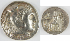 ROYAUME DE MACÉDOINE – ANTIGONE II GONATAS, 277/6-239. Amphipolis vers 275-272/1. Tétradrachme au nom d'Alexandre III, argent, 17,13g.
Av. Tete d'Herc...